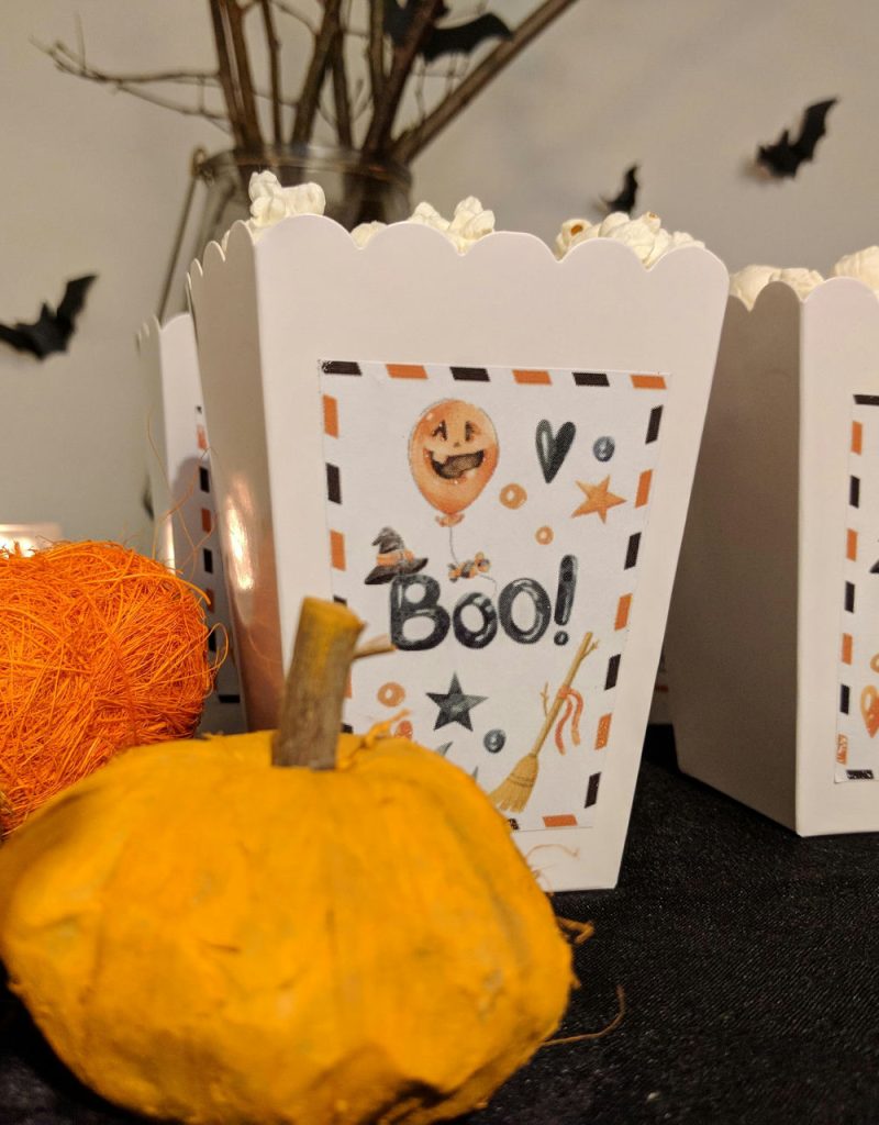 Festa a tema Halloween per bambini: porta popcorn