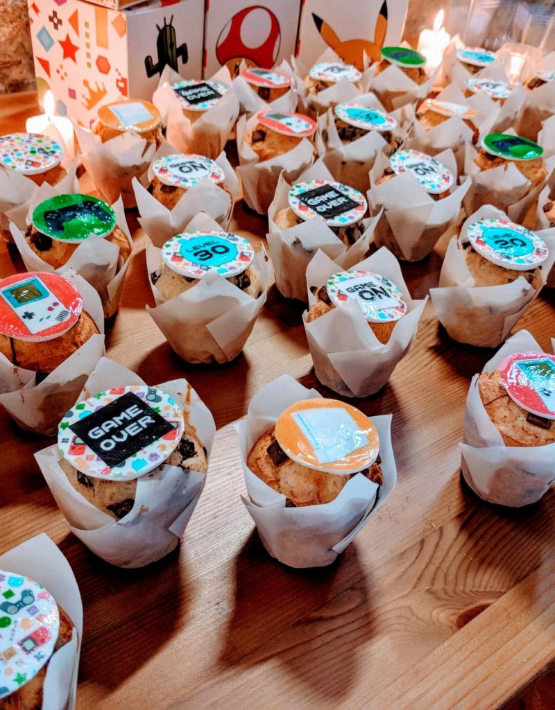 Festa a tema videogiochi: dolci muffin